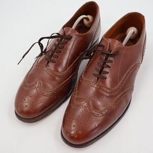 Grenson Royal Windsor Oxford Mens 10.5 D Brown Leather Wingtip Brogue England